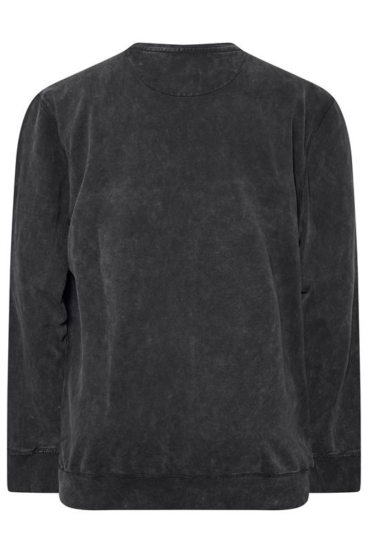 KAM Big & Tall Black Tie Dye Sweatshirt | BadRhino 4