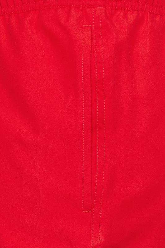 BadRhino Big & Tall Red Plain Swim Shorts | BadRhino 2