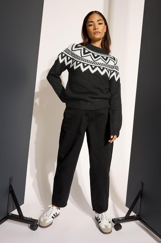 PixieGirl Black Fairisle Roll Neck Jumper | PixieGirl  1