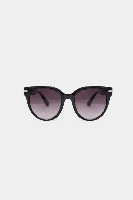 Plus Size  Yours Black Oversized Silver Detail Sunglasses