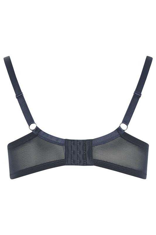 YOURSET 2 PACK Plus Size Navy Blue Embroidered Floral Padded Bras | Yours Clothing 9