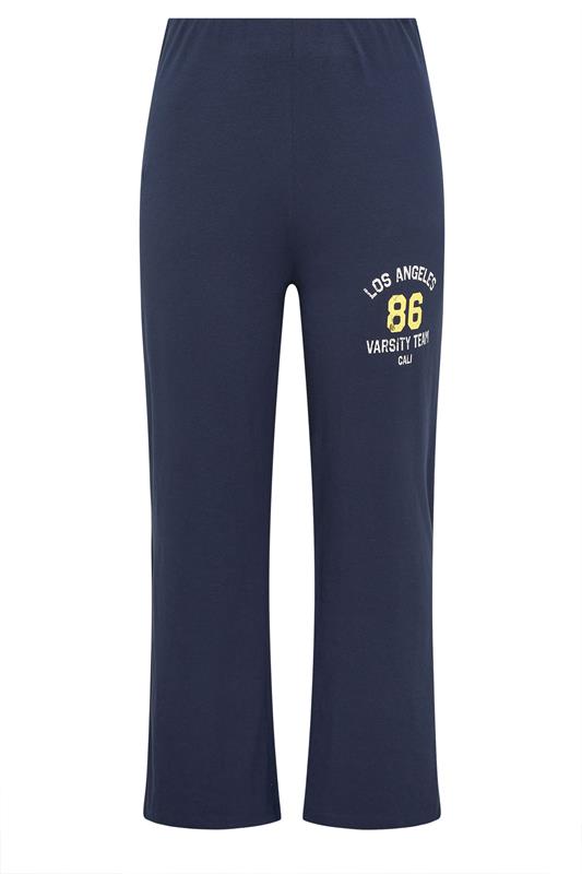 LIMITED COLLECTION Plus Size Navy Blue '86' Straight Leg Leggings | Yours Clothing 5