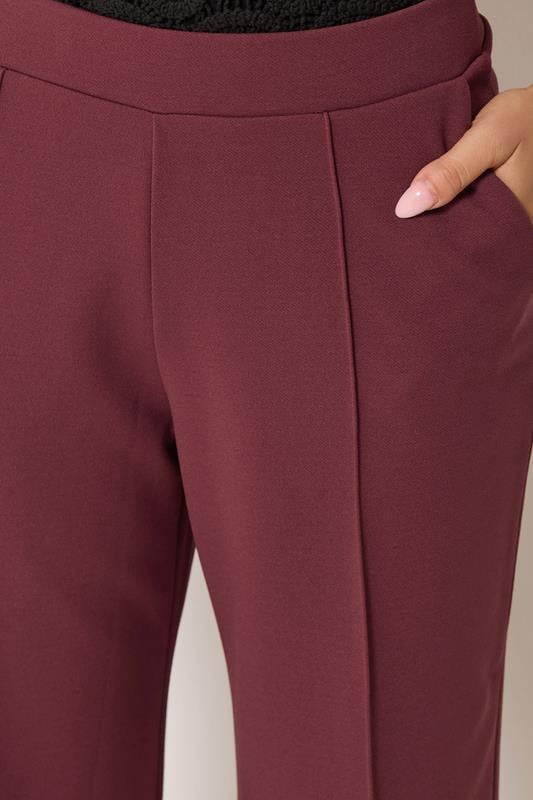 M&Co Petite Berry Red Pintuck Trousers | M&Co 5