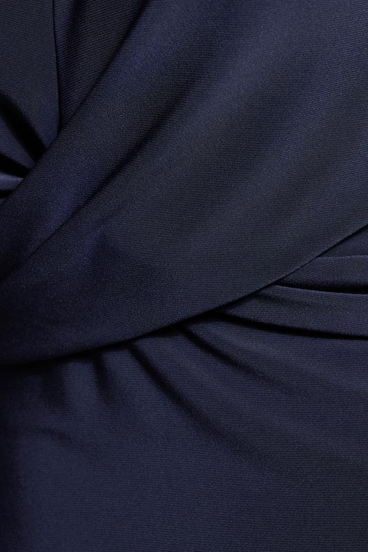 LTS Tall Navy Blue Ruched Bust Midi Dress | Long Tall Sally 4