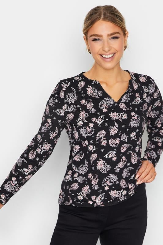 STYLE & CO. Womens Black Split Neck Knit Shirt Henley Top Petites PS NWT  $20.00 - PicClick AU