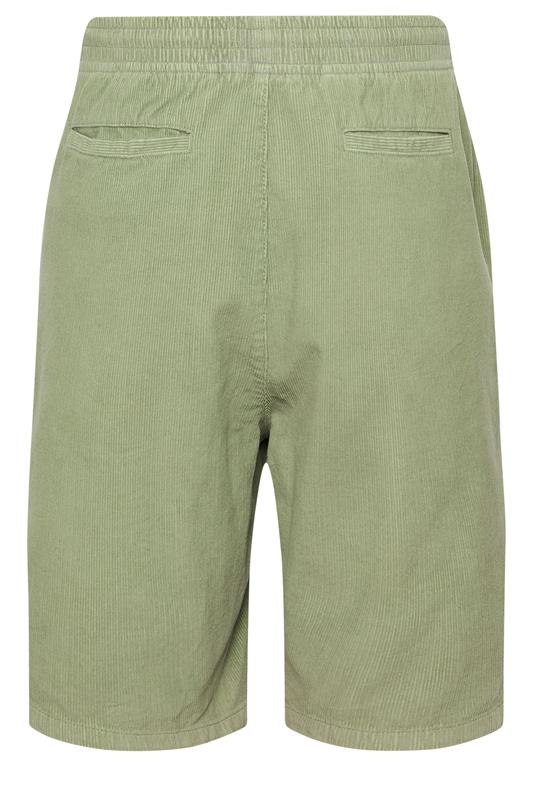 BadRhino Big & Tall Green Elasticated Waist Corduroy Shorts | BadRhino 7