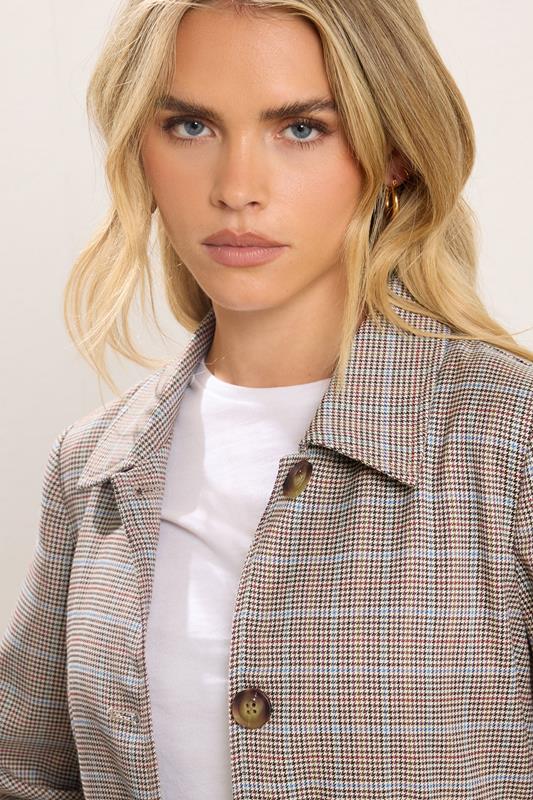 PixieGirl Petite Women's Grey Check Car Coat | PixieGirl 5
