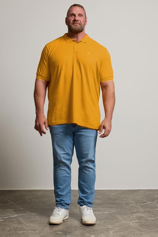 BadRhino Big & Tall Mustard Yellow Polo Shirt | BadRhino 1
