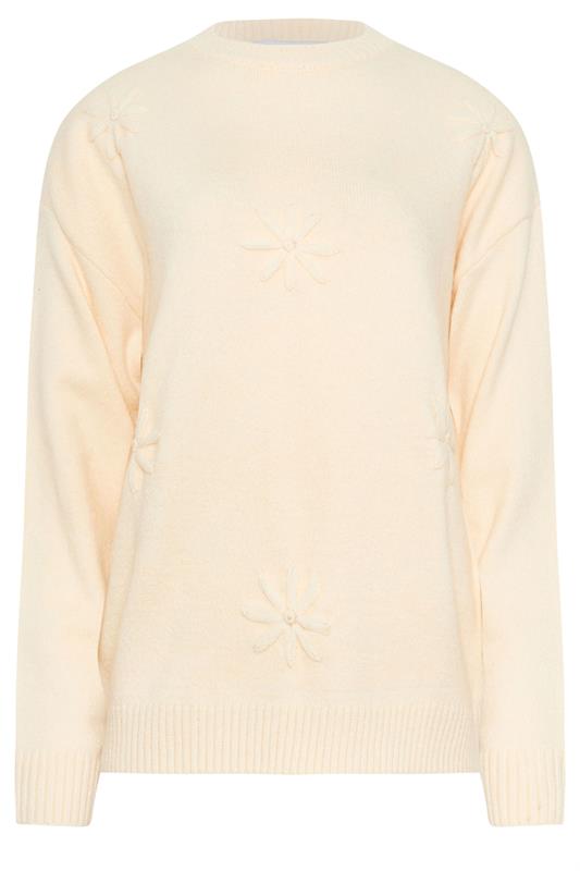LTS Tall Ivory White Floral Embroidered Jumper | Long Tall Sally  5