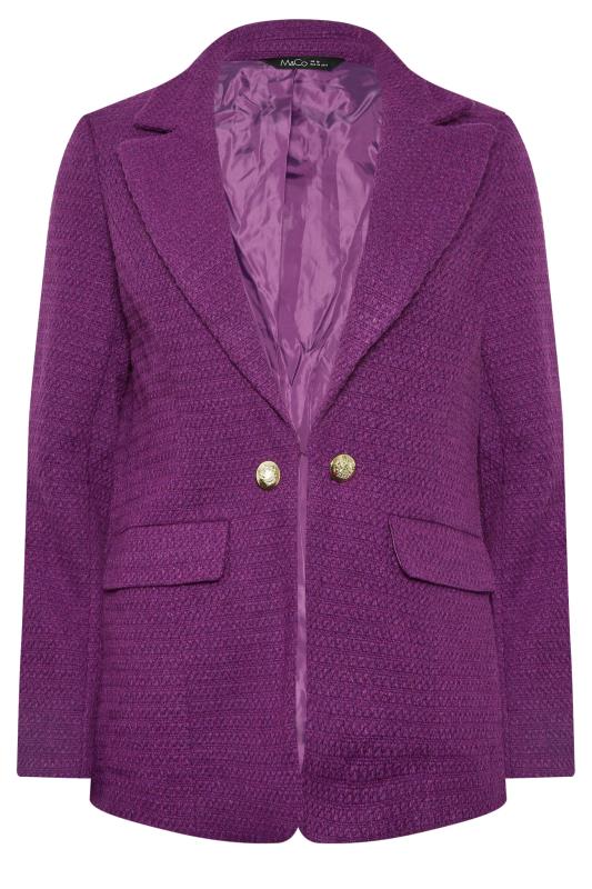 M&Co Purple Boucle Blazer | M&Co 5