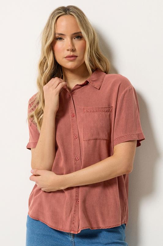 LTS Tall Rust Orange Short Sleeve Shirt