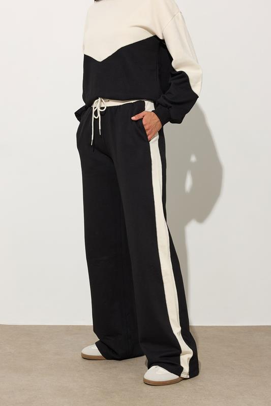 LTS Tall Black Contrast Stripe Jogger | Long Tall Sally 1