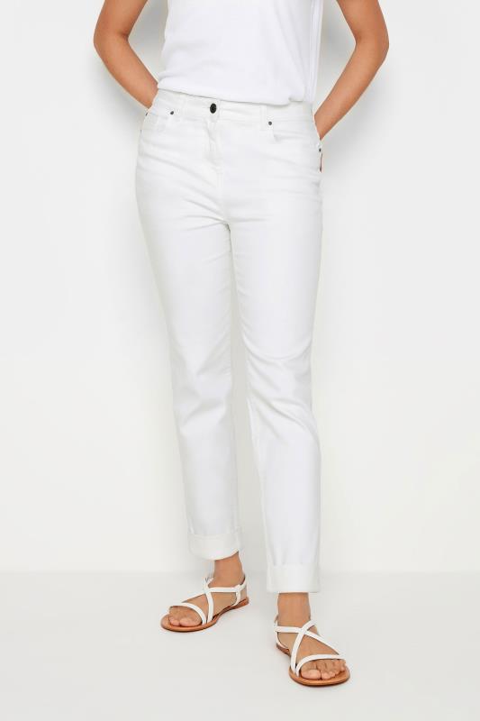 M&Co White Ankle Grazer Cigarette Jeans | M&Co 1