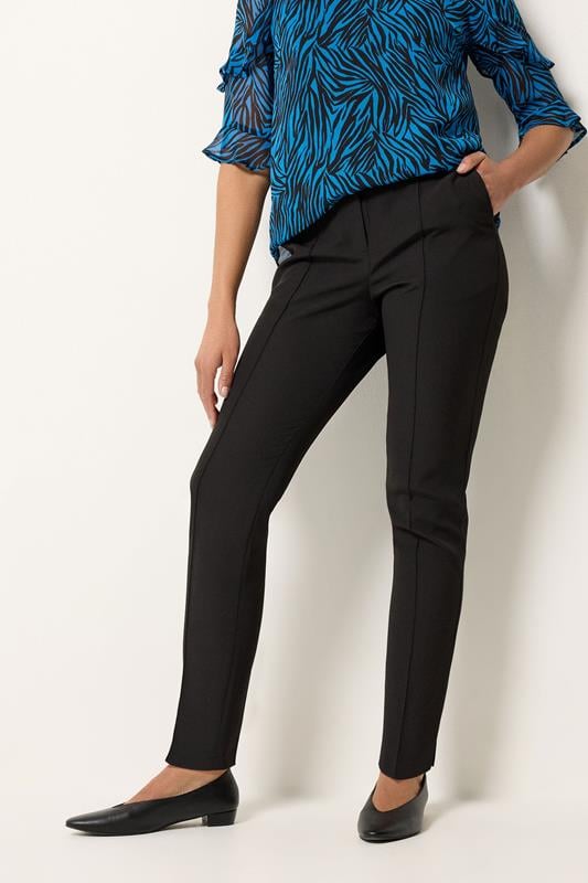  M&Co Black Pintuck Tailored Trousers