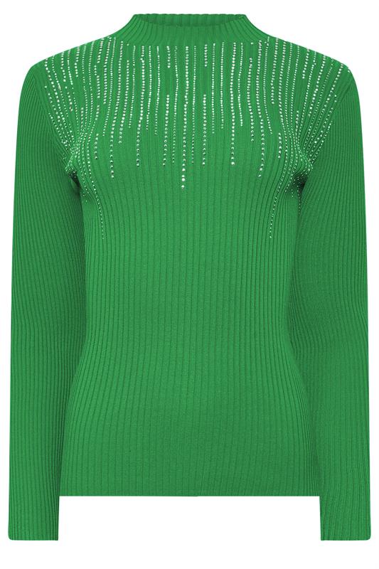STAR Green Embellished Neckline Jumper | StarByJM 7