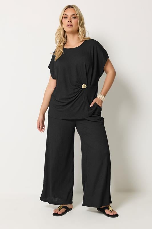 YOURS Plus Size Black Trousers | Yours Clothing 1