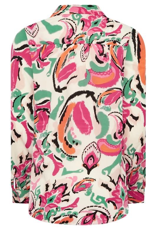 M&Co Pink Paisley Print Long Sleeve Shirt | M&Co 7