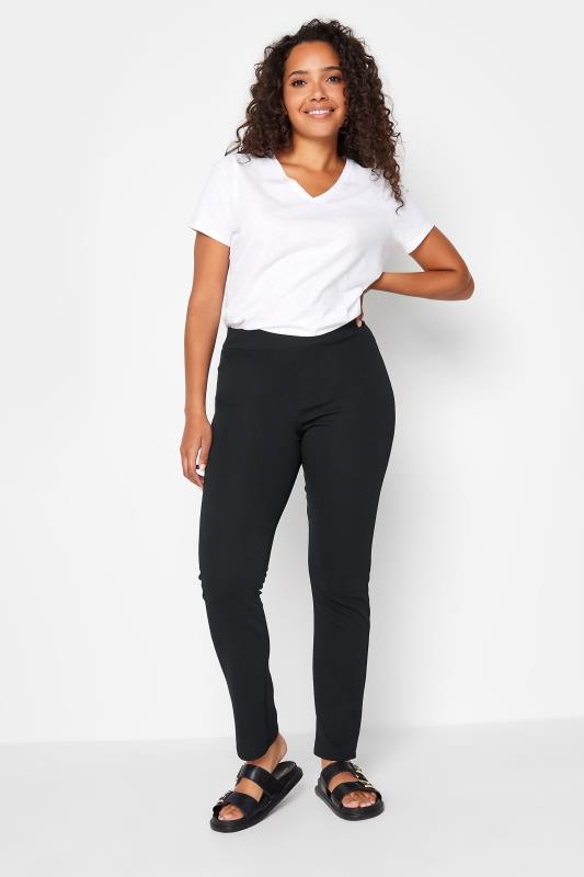 Linen-blend pull-on trousers - Black - Ladies | H&M IN