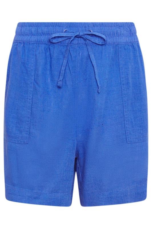M&Co Cobalt Blue Linen Drawstring Shorts 5
