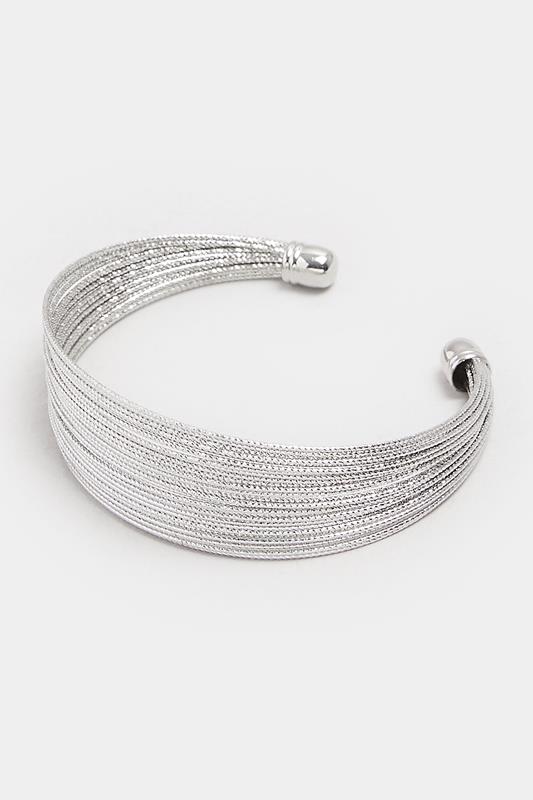  Yours Silver Tone Multi Strand Cuff Bracelet