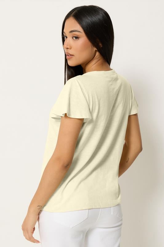 M&Co Petite Lemon Yellow Cotton Frill Sleeve Blouse | M&Co 4