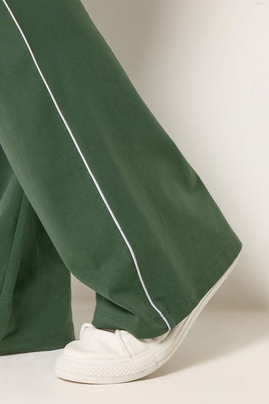 LTS Tall Women's Olive Green Side Stripe Cotton Flared Leggings | Long Tall Sally 3