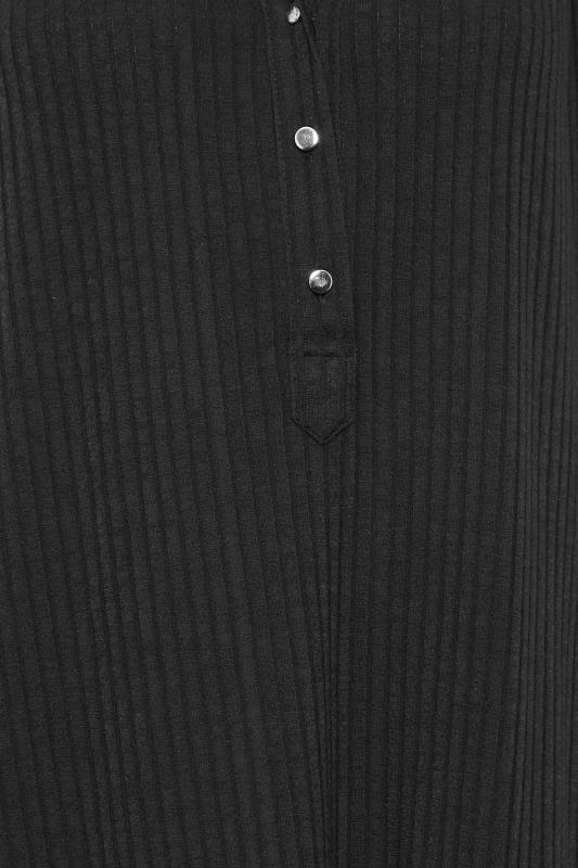 M&Co Black Ribbed V-Neck Shirt | M&Co 5