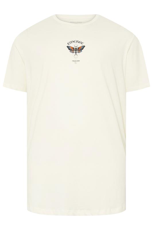 JACK & JONES Big & Tall Antique White Graphic T-Shirt | BadRhino 5
