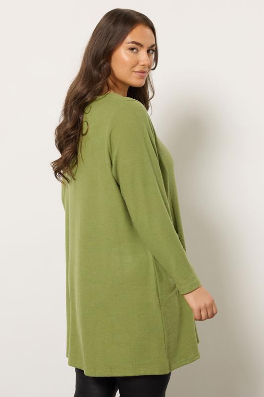 EVANS Plus Size Green Front Pocket Tunic Jumper | Evans  4