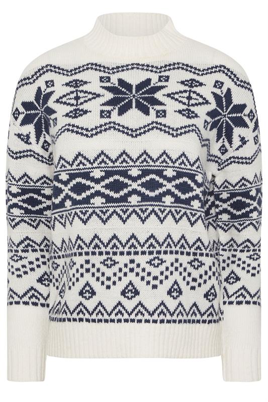 M&Co Petite Navy Blue & White Fairisle Knit Jumper | M&Co 5