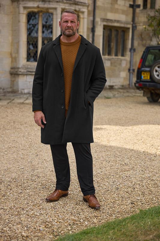 BadRhino Big & Tall Black Formal Overcoat