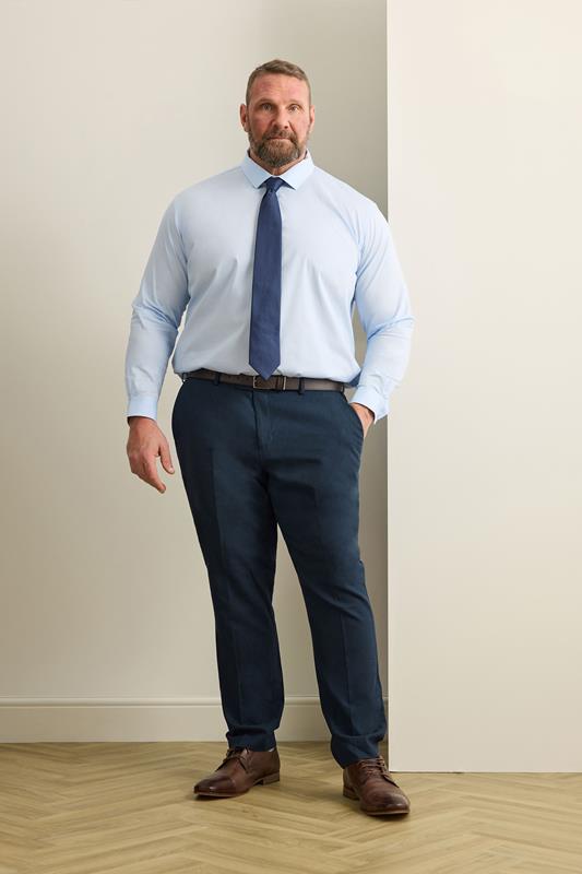 BadRhino Tailoring Big & Tall Navy Blue Linen Suit Trousers