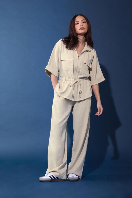  PixieGirl Petite Natural Brown Wide Leg Trousers