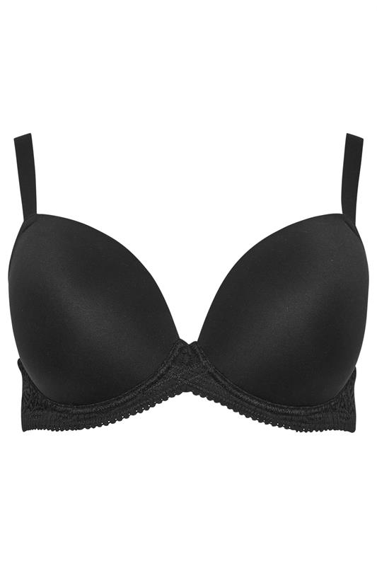 YOURSET 2 PACK Plus Size White & Black Soft Touch Moulded Underwired T-Shirt Bras | Yours Clothing 9