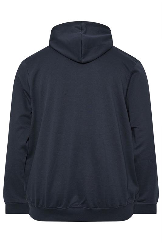 JACK & JONES Big & Tall Navy Blue Hoodie | BadRhino 4