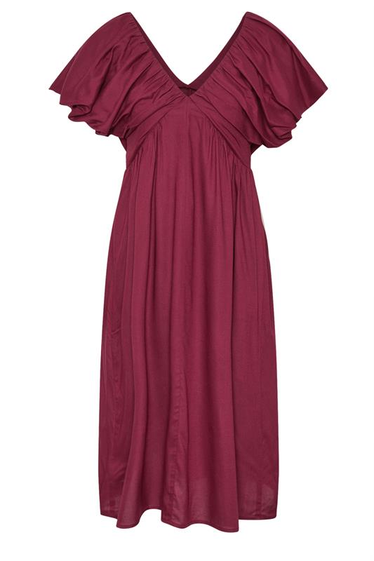 PixieGirl Petite Women's Burgundy Red Velvet Bow Mini Dress | PixieGirl 7