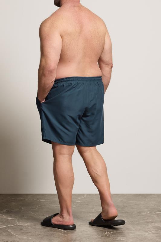 BadRhino Big & Tall Navy Blue Plain Swim Shorts | BadRhino 2