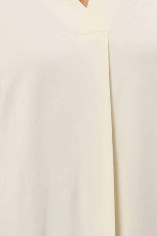 EVANS Curve Cream Premium Jersey Pleat Swing Top | Evans 4