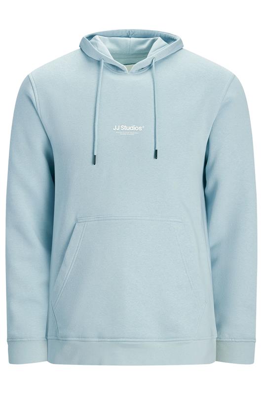 JACK & JONES Big & Tall Celestial Blue Printed Hoodie | BadRhino 2