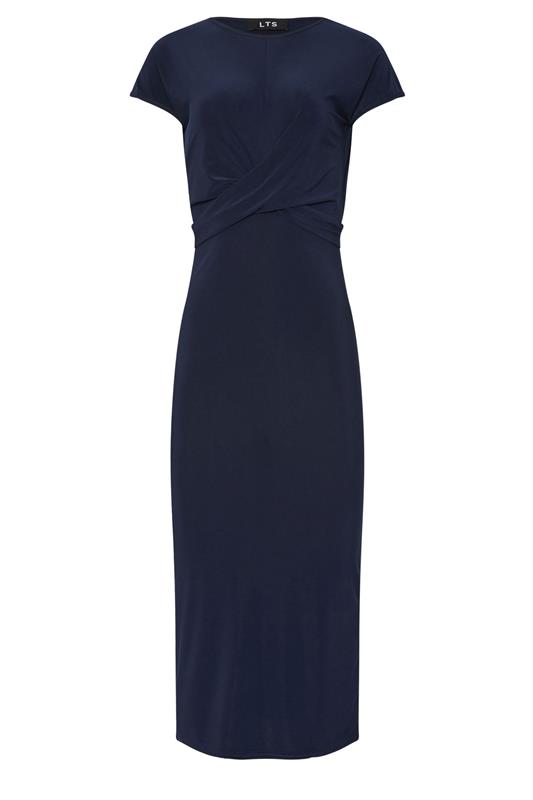LTS Tall Navy Blue Ruched Bust Midi Dress | Long Tall Sally 5