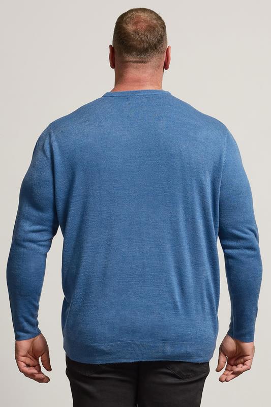 BadRhino Big & Tall Blue Crew Neck Jumper | BadRhino 2