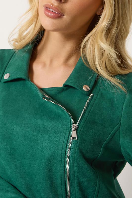 M&Co Green Faux Suede Biker Jacket | M&Co 4