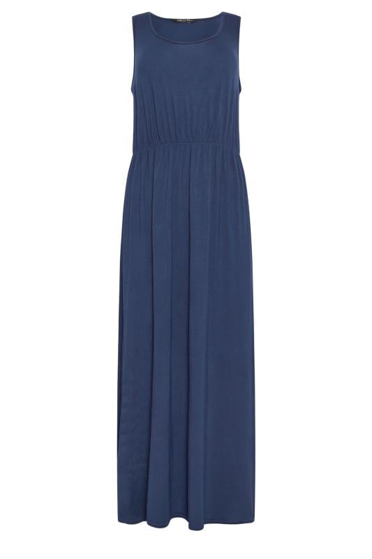 M&Co Navy Blue Scoop Neck Jersey Maxi Dress | M&Co 5