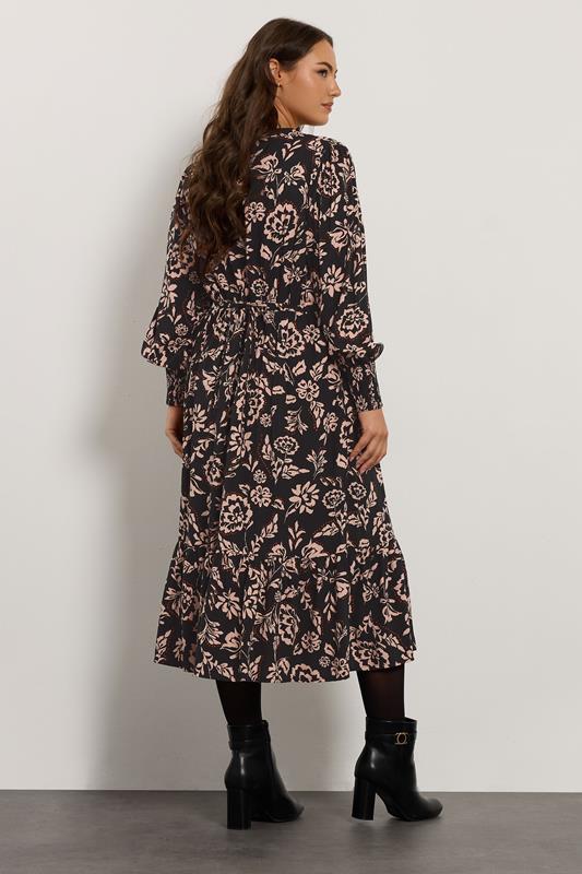 EVANS Plus Size Black Floral Pintuck Modal Dress | Evans 2
