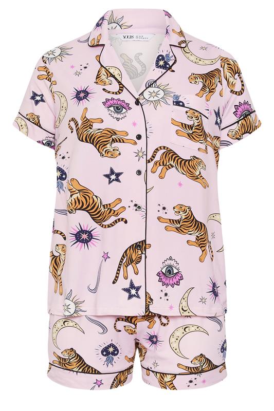 YOURS Plus Size Pink Celestial Short Pyjama Set | Yours Clothing 6