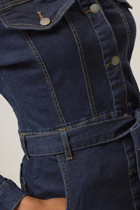 M&Co Indigo Blue Denim Shirt Dress 4