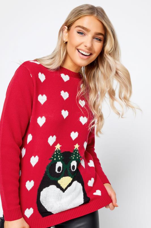 M&Co Red Penguin Christmas Jumper | M&Co 4