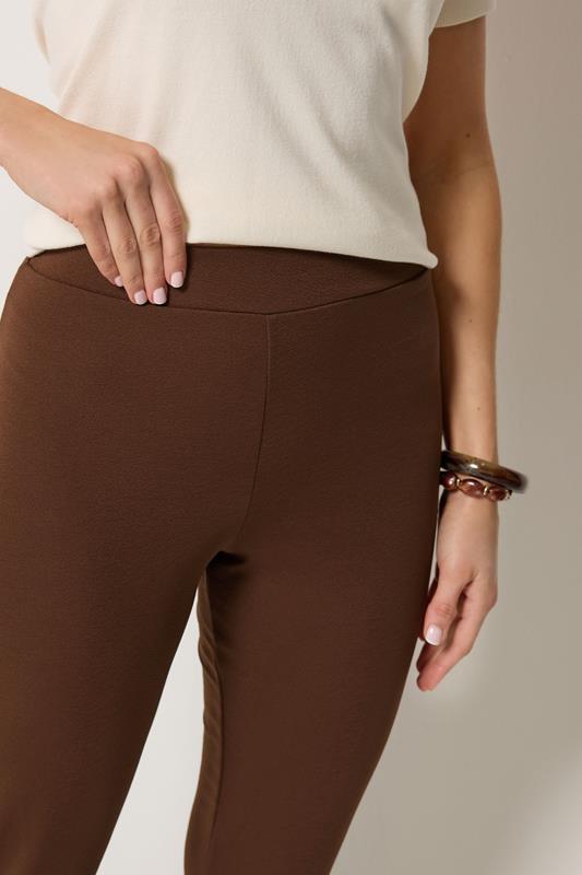 LTS Tall Chocolate Brown Slim Leg Trousers | Long Tall Sally 4
