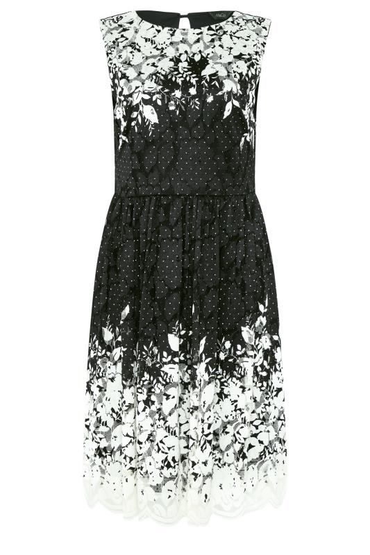M&Co Black Lace Border Midi Dress | M&Co 6
