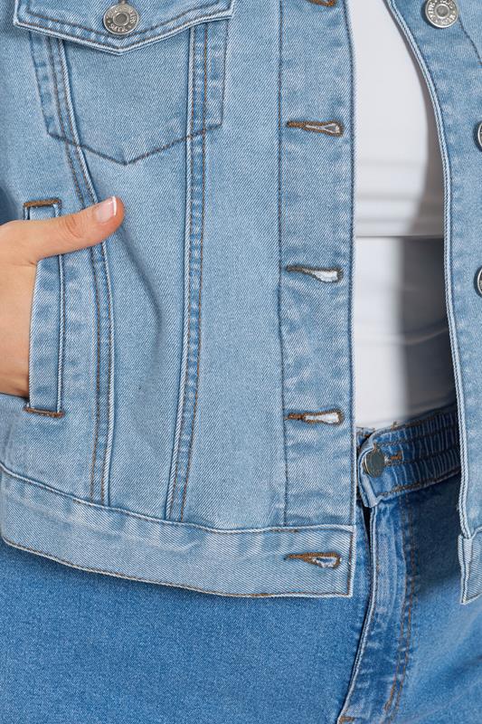 YOURS Plus Size Blue Wash Denim Jacket | Yours Clothing 4